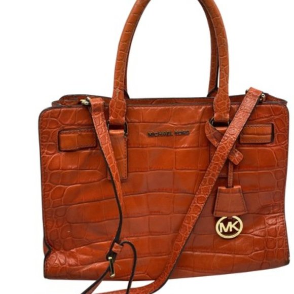 Michael Kors Handbags - Michael Kors L Orange Leather Crossbody/Handbag
